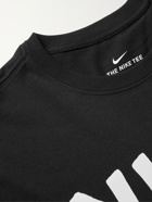 NIKE - Logo-Print Cotton-Jersey T-Shirt - Black
