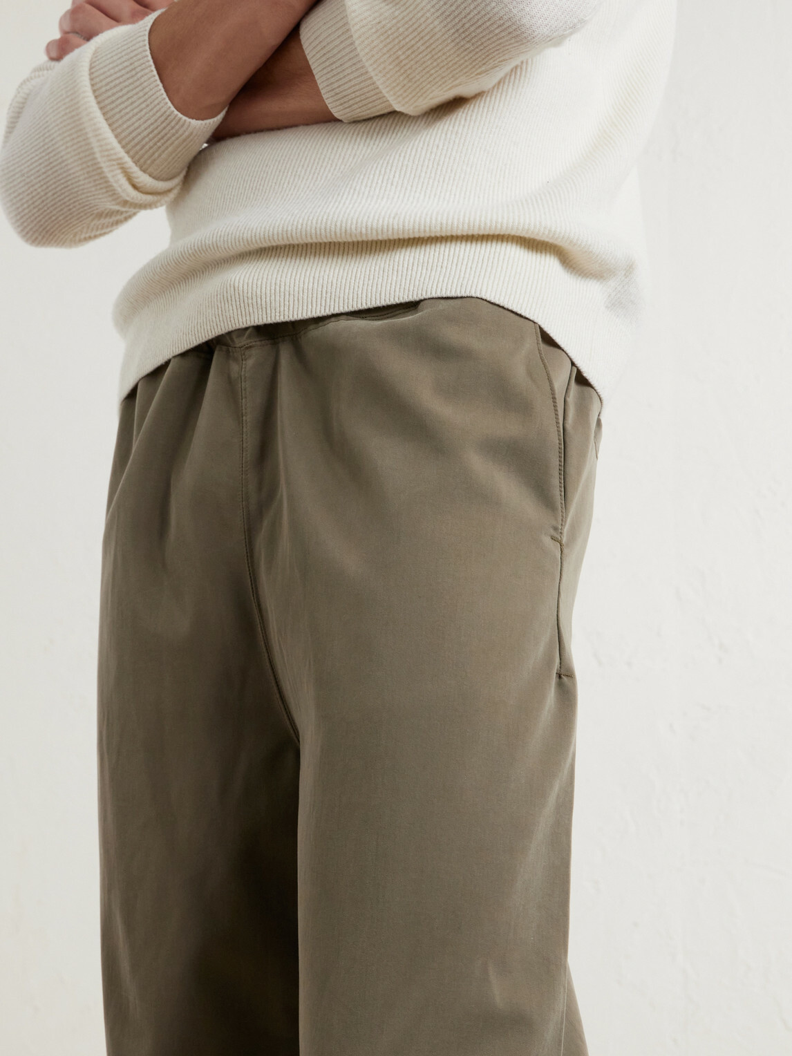 Remi Relief - Straight-Leg Twill Trousers - Green