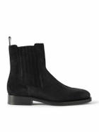 Brunello Cucinelli - Waxed-Suede Chelsea Boots - Black