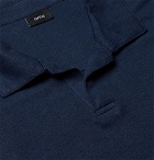 Onia - Slub Linen-Blend Polo Shirt - Men - Navy