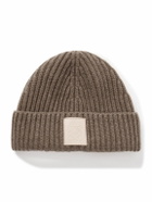 LOEWE - Logo-Appliquéd Ribbed Cashmere Beanie