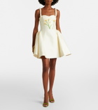 Leo Lin Ariel embellished wool and silk minidress