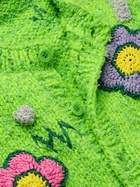 SKY HIGH FARM - Appliquéd Wool-Blend Bouclé Cardigan - Green