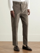 Officine Générale - Hoche Slim-Fit Straight-Leg Belted Cotton-Blend Corduroy Trousers - Brown