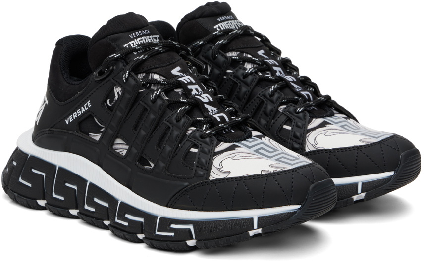 スニーカー Versace Black Trigreca Baroque Sneakers Versace Trigreca baroque-print Sneakers | Black | FARFETCH
