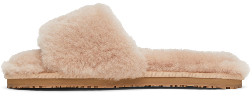 Mou Pink Shearling Sandals