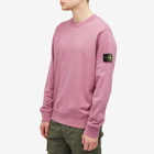 Stone Island Men's Garment Dyed Crew Sweatshirt in Rose Quartz