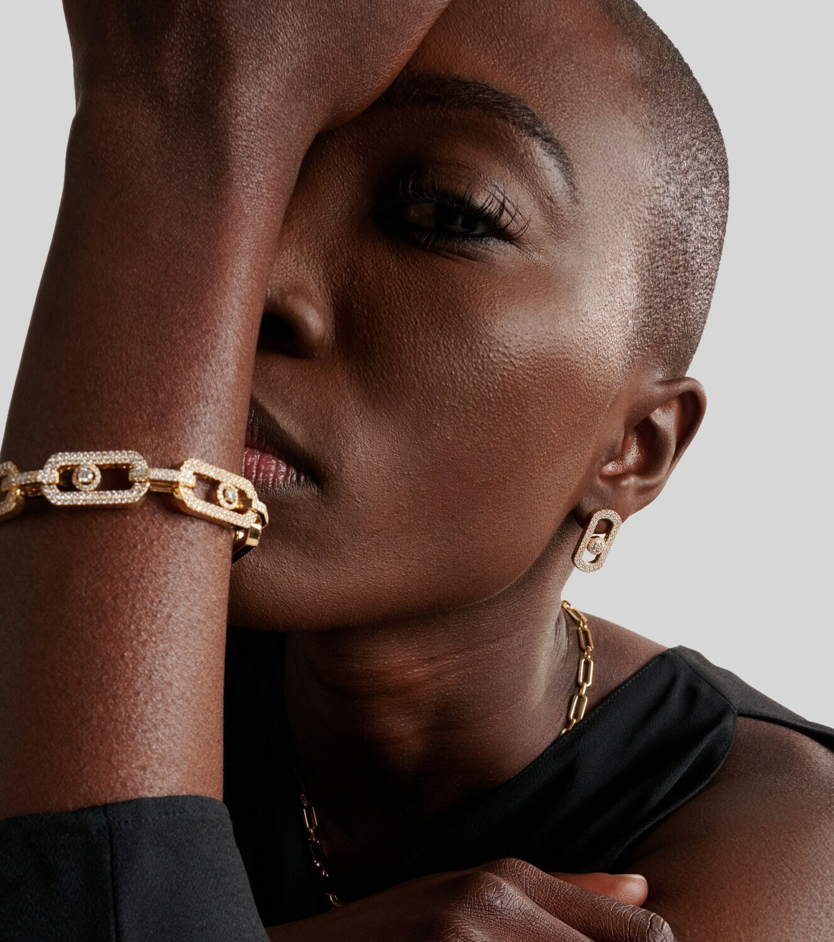 Messika So Move 18kt gold earrings with diamonds