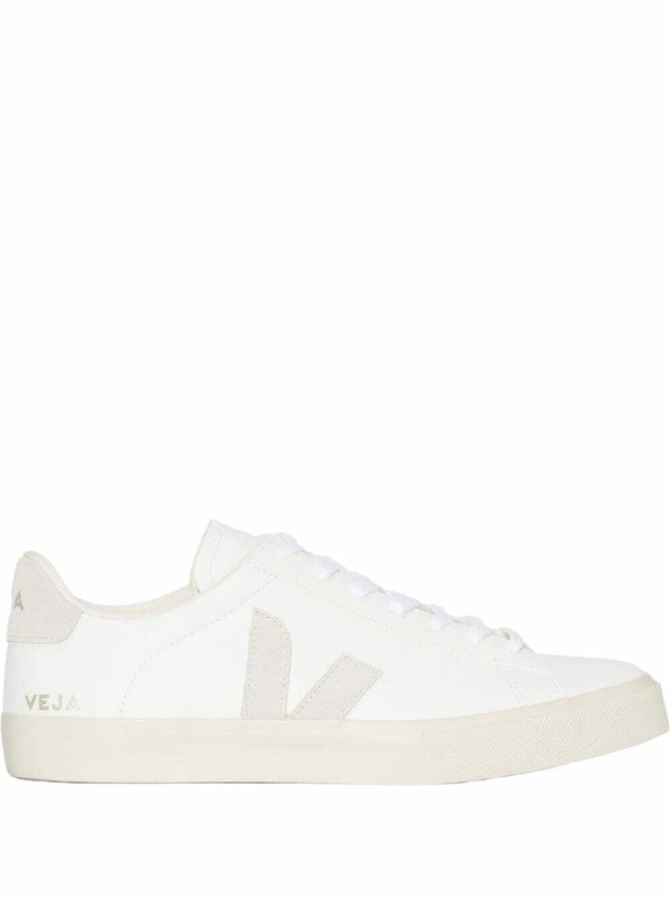 Photo: White Low-top Sneakers With Logo Patch In Leather Unisex Veja