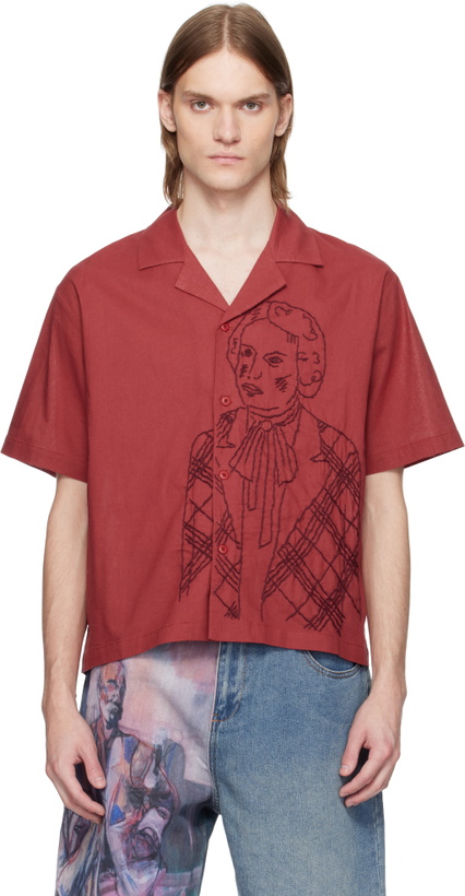 Photo: KidSuper Red Hand Stitched Woman Shirt
