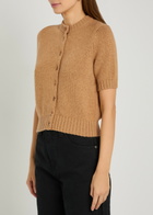 Khaite Nora Stretch-cashmere Cardigan Light Brown