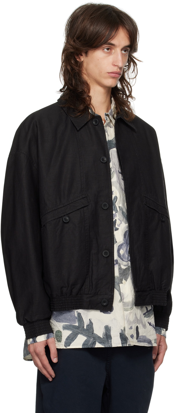 CASEY CASEY 2024／25AW MAMO BLOUSON-SAT Casey Casey Mamo Blouson - Sat Black