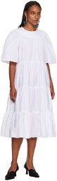 Rosetta Getty White Ruffle Maxi Dress