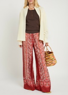LA Double J Printed Silk-twill Trousers Multicoloured