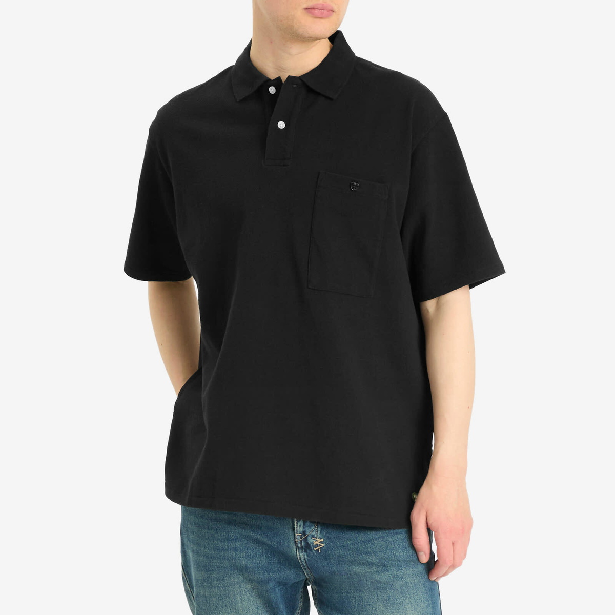 Human Made Men's Heart Polo Shirt in Black Human Made