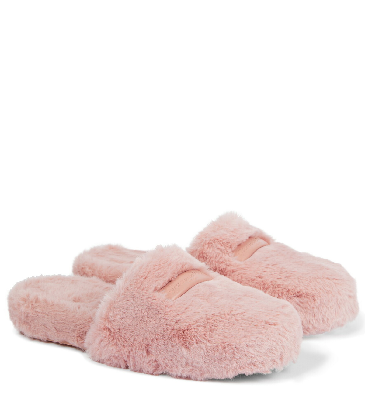 Gianvito Rossi - Logo teddy slippers Gianvito Rossi