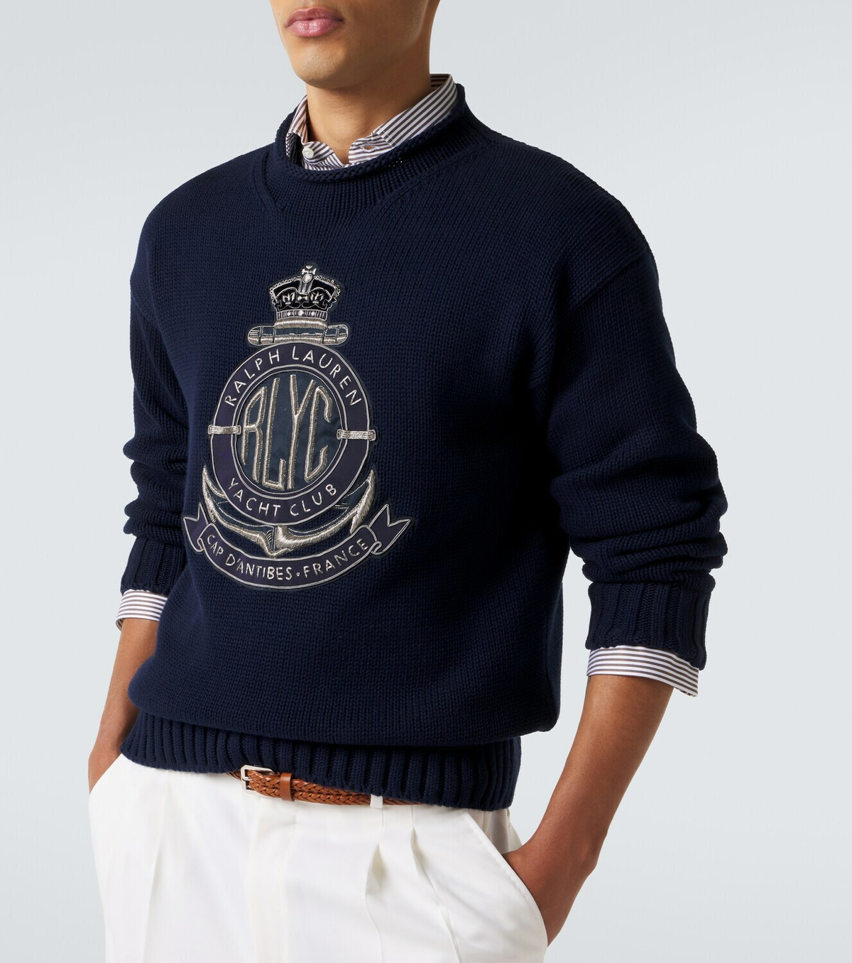 Ralph Lauren Purple Label Embroidered cotton sweater