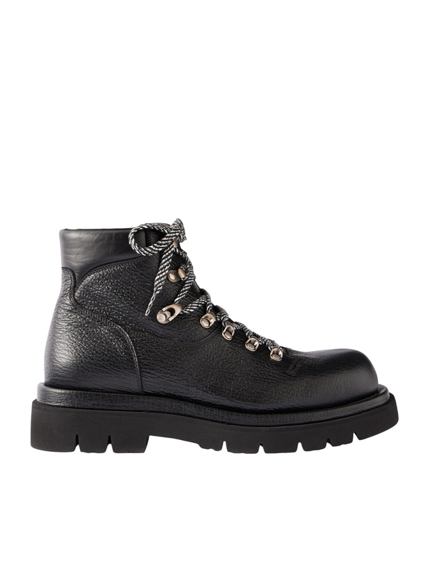 Photo: Bottega Veneta - Full-Grain Leather Hiking Boots - Black