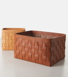 Giobagnara Mondina Large woven leather basket