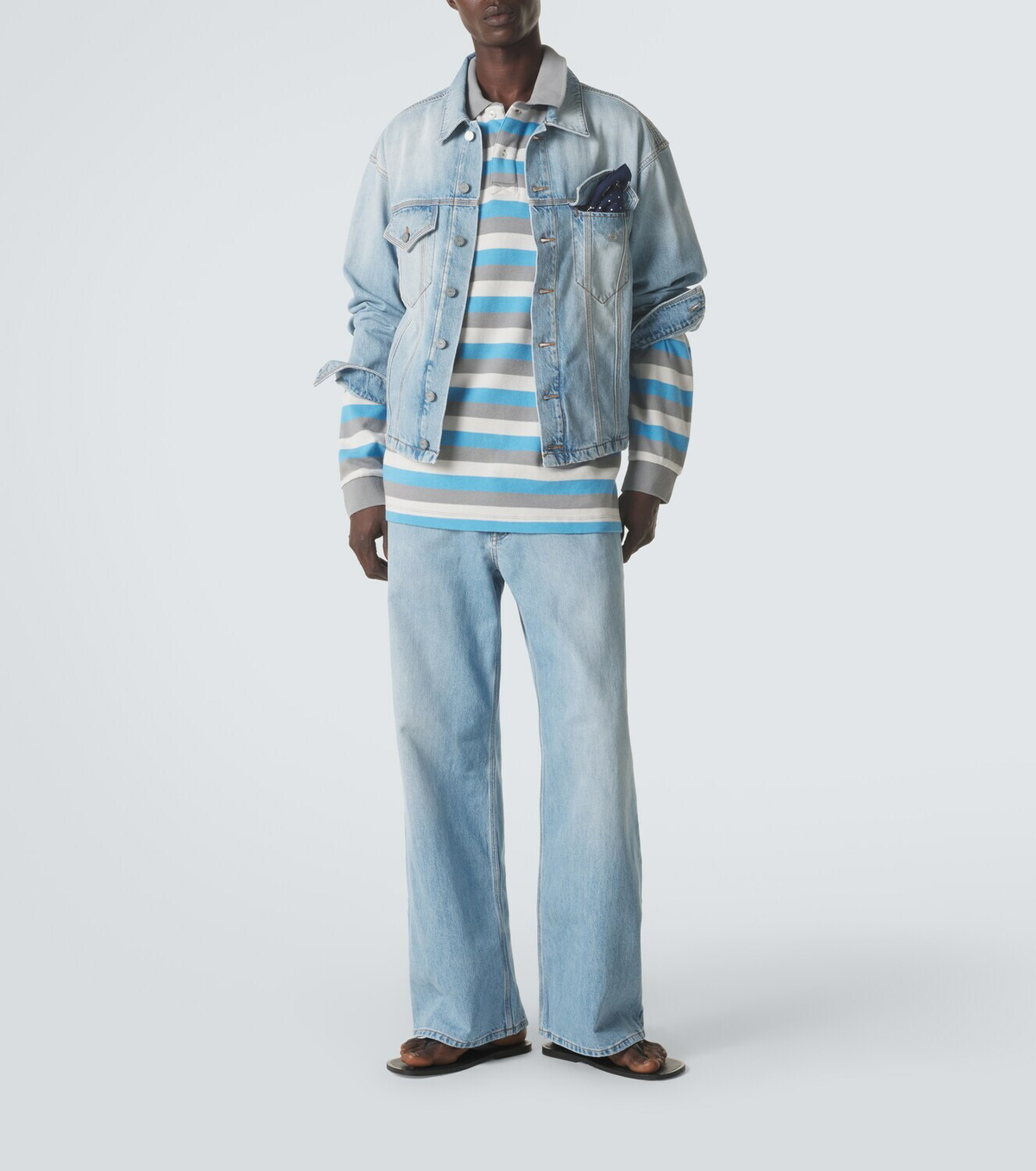 ERL Striped cotton polo shirt
