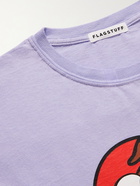 Flagstuff - Printed Cotton-Jersey T-Shirt - Purple