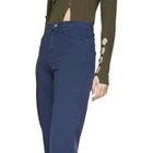 Alexachung Blue Cropped Wide-Leg Jeans