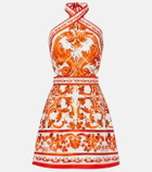 Dolce&Gabbana Majolica cotton poplin minidress