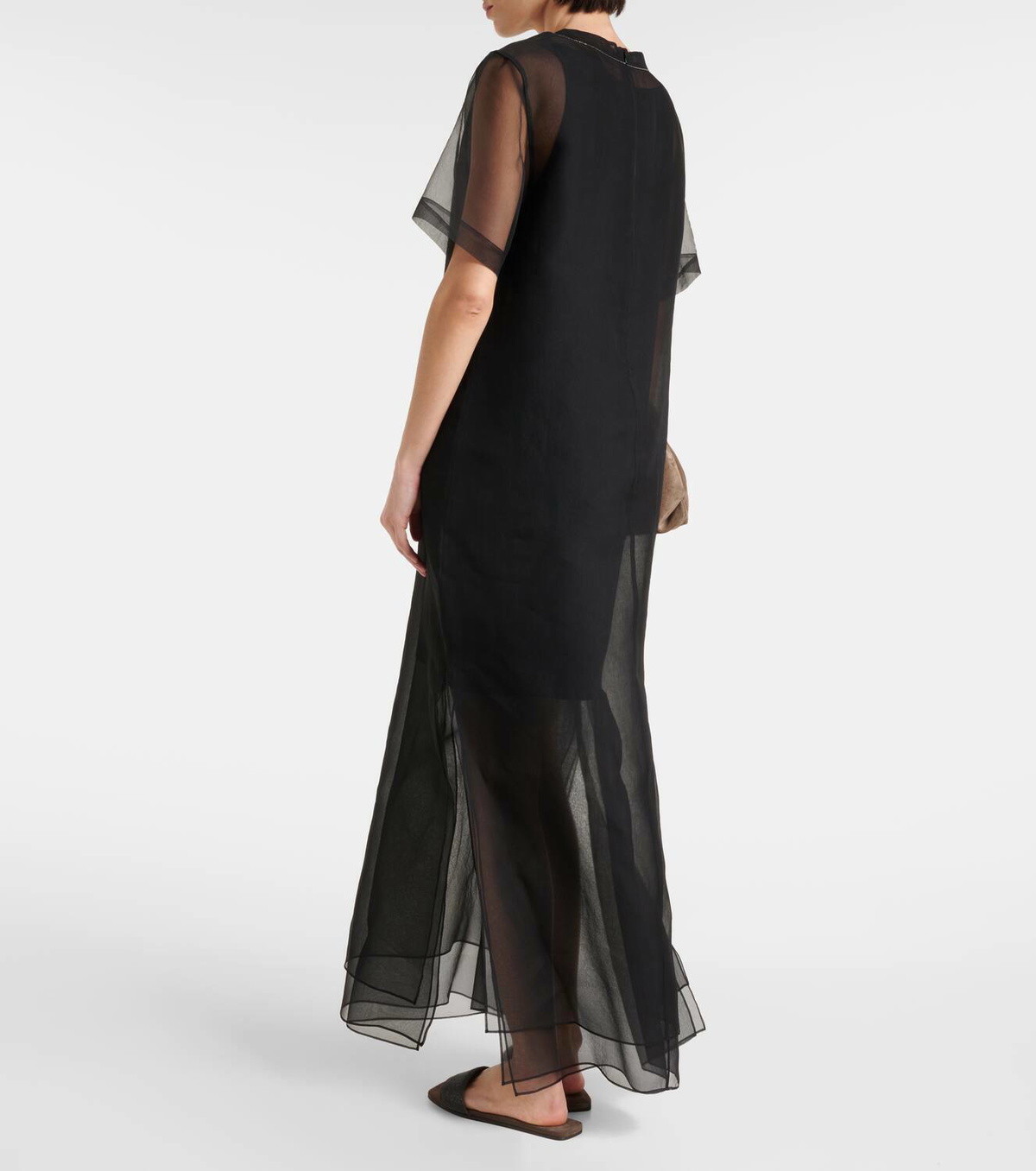 スカート BRUNELLO CUCINELLI Precious Shoulder Detail dress Black Brunello Cucinelli Precious Shoulder Detail Dress | italist