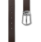 Montblanc - Set of Two 3cm Black and Dark-Brown Leather Belts - Black
