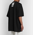 Vetements - Oversized Appliquéd Printed Cotton-Jersey T-Shirt - Black