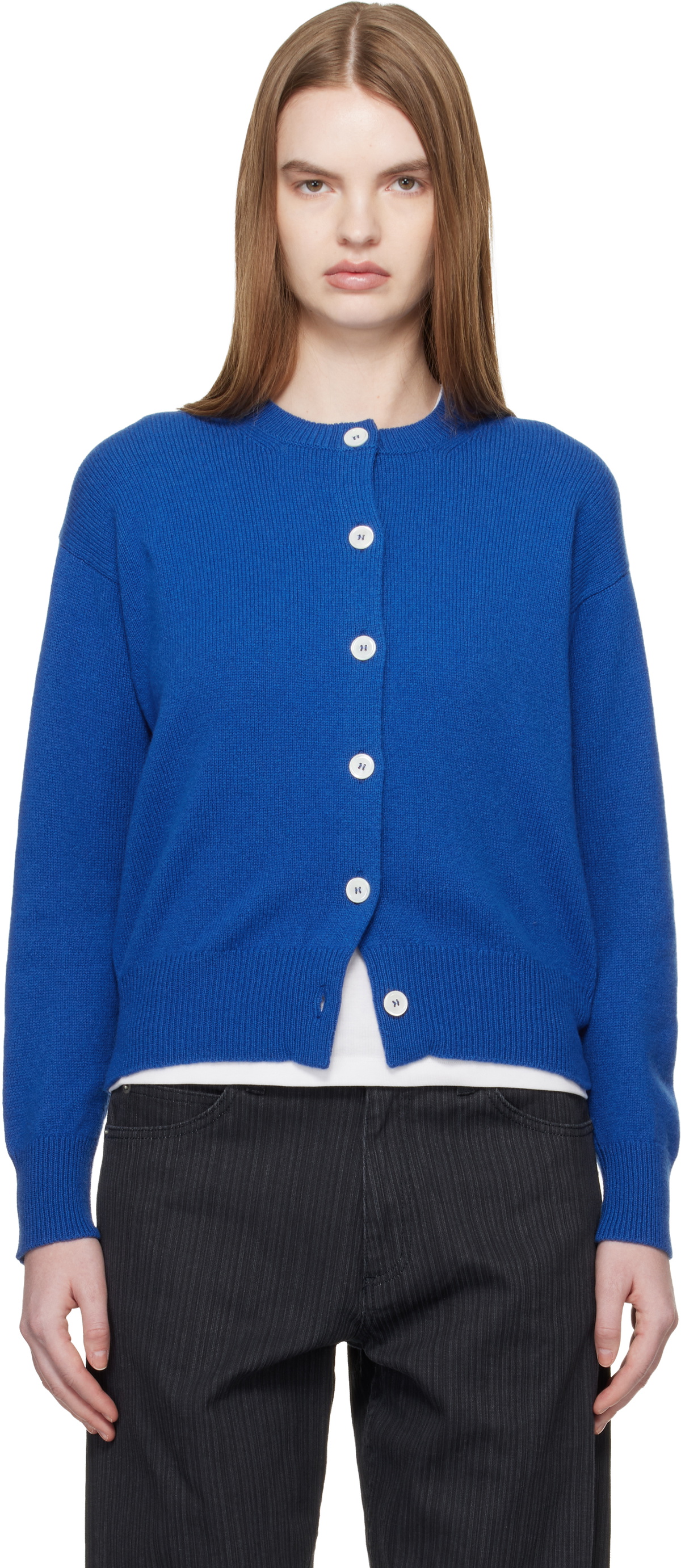 &Daughter Blue Ada Crewneck Cardigan