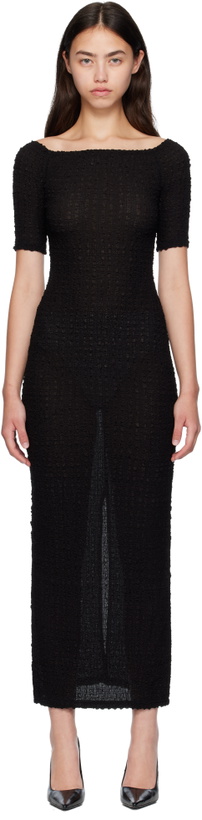 Photo: Silk Laundry Black Pebble Off The Shoulder Midi Dress