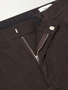 NN07 - Bill 1067 Tapered Pleated Brushed Twill Chinos - Brown