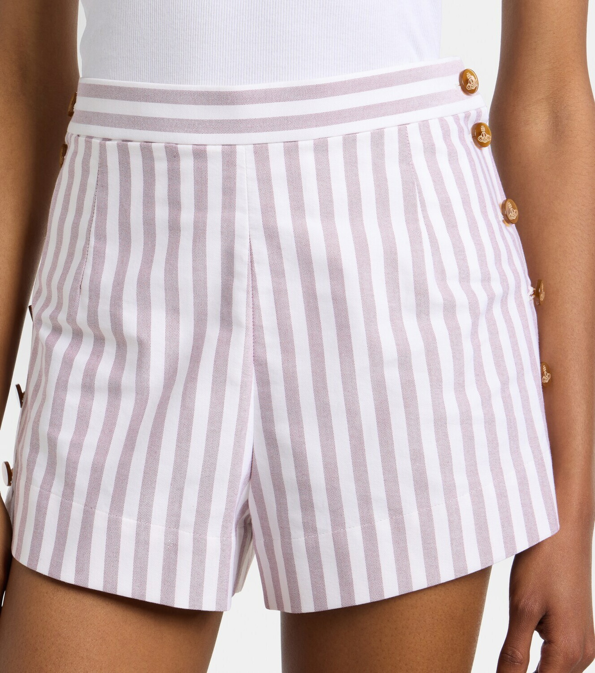 Vivienne Westwood Elle pinstripe cotton shorts