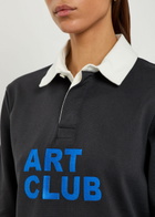 JW Anderson Art Club Rugby Cotton Polo Shirt Black