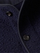 Drake's - Casentino Wool-Bouclé Overshirt - Blue