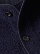 Drake's - Casentino Wool-Bouclé Overshirt - Blue