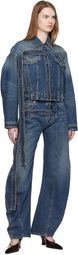 Jean Paul Gaultier Blue 'The Denim Strap' Jeans