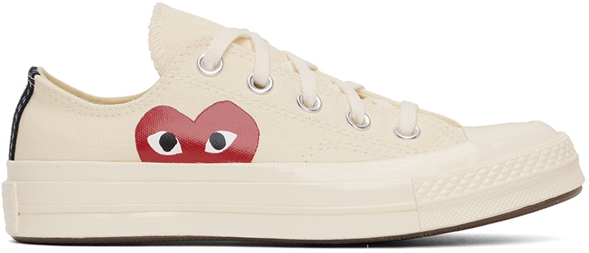 COMME des GARÇONS PLAY Off-White Converse Edition Multiple Hearts Chuck ...