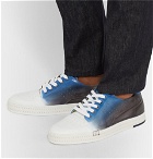Berluti - Playtime Dégradé Polished-Leather Sneakers - Men - Blue