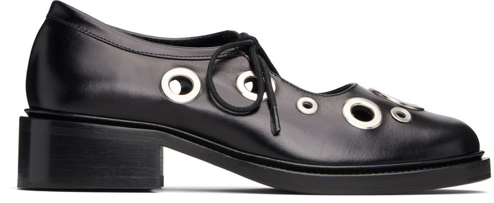 Photo: Nicole Saldaña Black Fabiana Eyelet Loafers