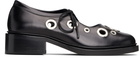 Nicole Saldaña Black Fabiana Eyelet Loafers