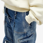 Off-White Women's Cargo Oversized Denim Pants in Blue