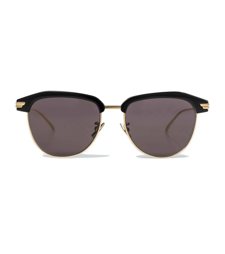 Photo: Bottega Veneta - Square-frame metal sunglasses