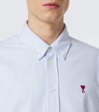 Ami Paris Ami de Cœur striped cotton shirt