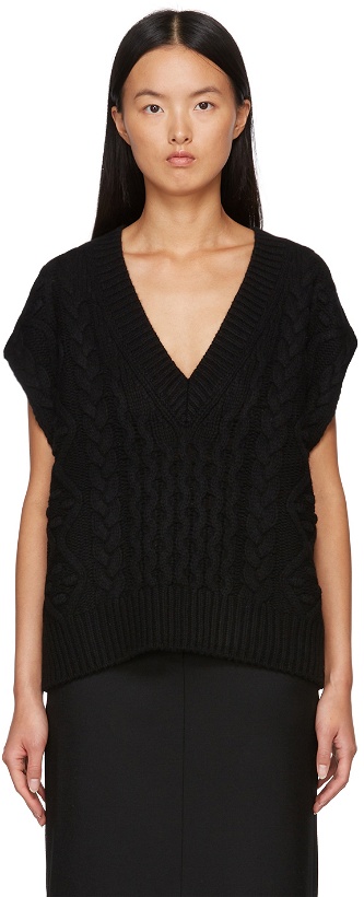 Photo: Loulou Studio Black Torreta Sweater Vest