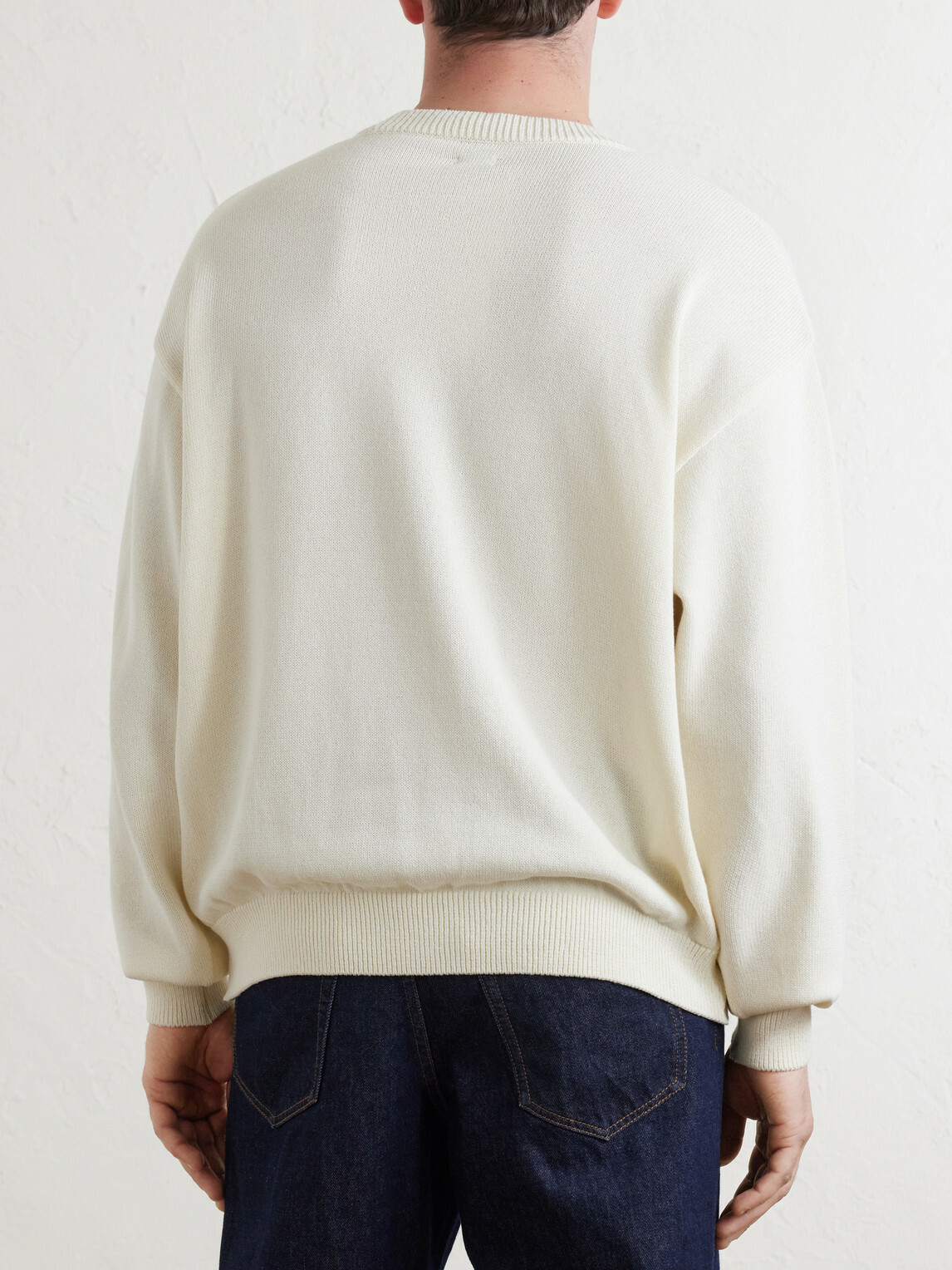 KAPITAL - Peckish Dream Catcher Intarsia Cotton-Blend Sweater - Neutrals