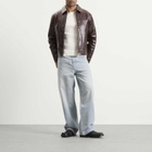 Ronning Men's Leather Jacket in Brown