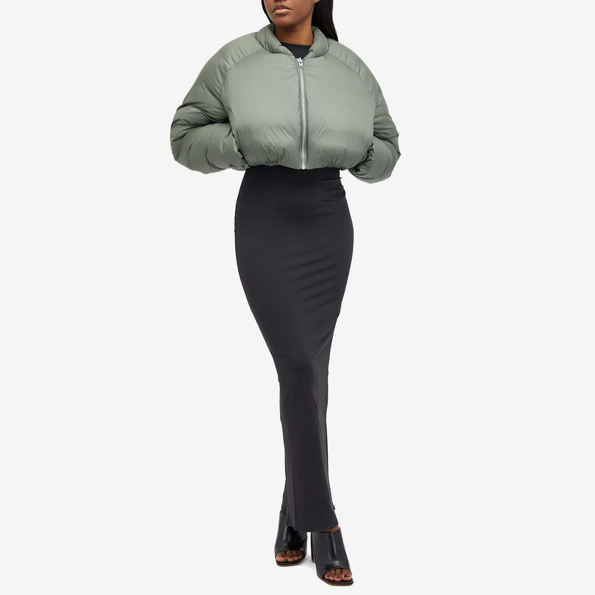 Entire Studios Women's Cropped Pillow Bomber Jacket in Moss Entire Studios Women's Cropped Pillow Bomber Jacket in Moss