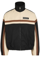 Nahmias Appliquéd Canvas Bomber Jacket Black